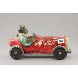 Vintage style ceramic racing car in red