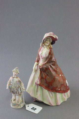 Royal Doulton figure The Paisley Shawl HN1392 and a Continental figure