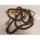 Chinese long bead necklace