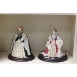 Royal Worcester figurine Queen Victoria Ltd Edn and one other Queen Elizabeth I