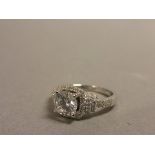 Silver & CZ dress ring