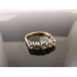 9ct Gold ring set with a row of five diamonds