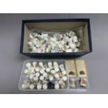 Over 100 bone china thimbles including Coalport, Royal Albert and Hornsea