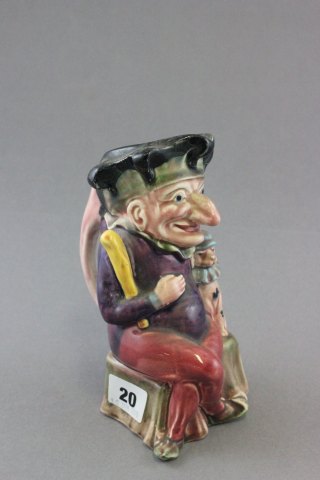 Ceramic Toby Jug of Mr Punch marked to base 'Punch reg applied for'
