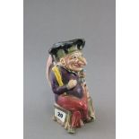 Ceramic Toby Jug of Mr Punch marked to base 'Punch reg applied for'