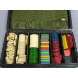 Mudie & Sons of Piccadilly cased set of gaming chips