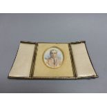 Cased portrait miniature if a Gent in 1920/30's costume