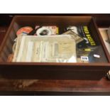 Glazed Table Top Display Cabinet filled with mixed ephemera and collectables including 1960's Fred
