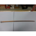 Walking Stick with Malacca Shaft and White Metal Handle