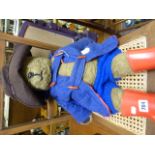 Vintage Teddy Bear dressed in Paddington Bear Clothes