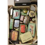 Two Trays of Mixed Advertising Tins including Oxo and Huntley & Palmer