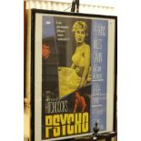 Framed and Glazed Print of Film Poster ' Alfred Hitchcock's Psycho '