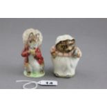Two Beswick Beatrix Potter's Figures - Mrs Tiggy Winkle and Timmy Tiptoes