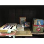 Mixed Lot of Ephemera including Bartholomews Maps, Postcards, Coco Chanel Paper Doll Book, Book of