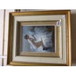 Studio framed impressionist portrait nude freyaliz in her boudoir