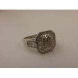 Silver and CZ dress ring