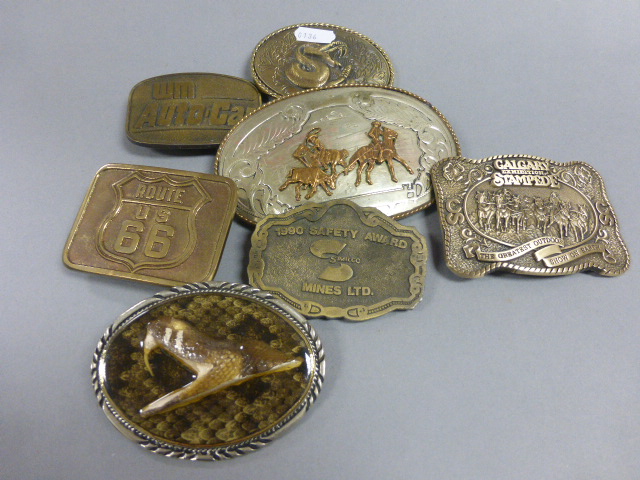 Collection of Belt Buckles including Twelve U.S.A Buckles, Comstock American Cowboy Belt Buckle - Image 2 of 3