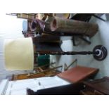 Mahogany Standard Lamp with turned column