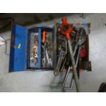 Metal Tool Box and a Quantity of Tools