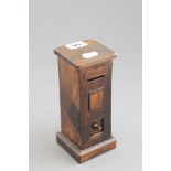 Early 20th century Treen Money Box made with specimens of wood