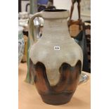 Brown & grey West German one handled vase