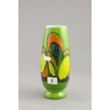 Poole Pottery Delphis Green Glazed Vase