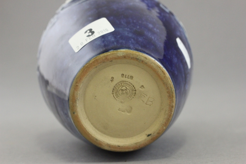 Royal Doulton Stoneware Vase with EB (for Ethel Beard) mark to base - Image 2 of 2