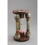 Turned Wooden Egg Timer with White Metal Mounts