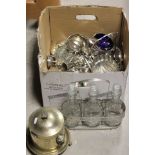 Box of silver plater items