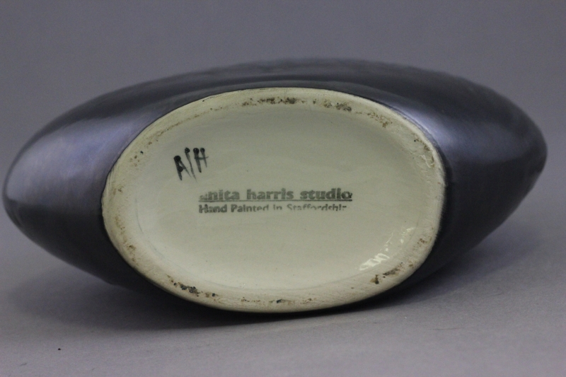 Anita Harris Teardrop Green Striped Vase - Image 2 of 2