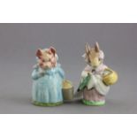 Two Beswick Beatrix Potter's Figures -Mrs Rabbit and Aunt Petitoes