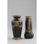 Two 19th century Cobalt Blue Vases with Ormolu Mounts, both with impressed marks to base Rene