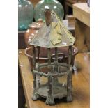 Early 20th C American tramp art lantern 29x25cm