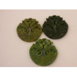 Three jade carvings