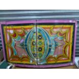 Original 1950's painted fairground gated panel