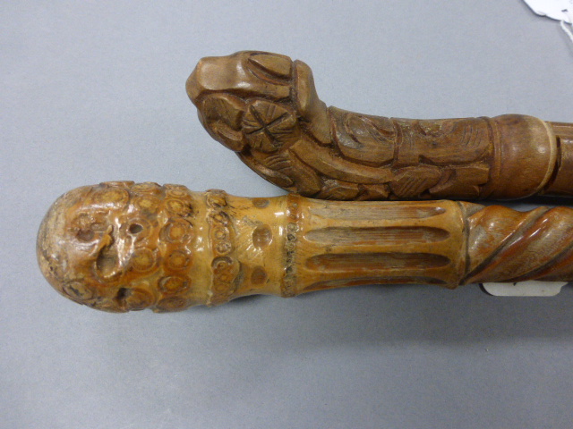 Pair of decorative walking sticks - Image 2 of 3