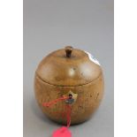 Fruitwood tea caddy in the form of an apple