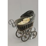 Reproduction Dolls Pram with Doll