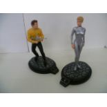 Two boxed Playmates Star Trek Collectables Latinum Edition cold cast resin figures comprising of