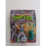 Original carded Playmates Teenage Mutant Ninja Turtles Casey Jones figure un-punched, unopened