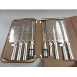 Canvas Cased Set of Waltmann und Sohn Kitchen Knives together with Booklet and Guarantee