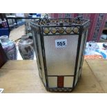 Leaded Coloured Glass Light Shade