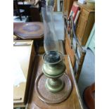 Brass Oil Lamp and a Copper Plate