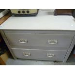 Painted pine two drawer chest