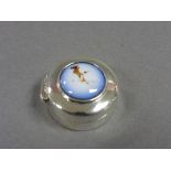 Silver Pill Box with Glamour Girl to lid