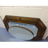 1930's / 40's Oak Bobbin Carved Mirror and another 1930's Mirror