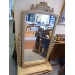 A large Victorian painted chavel mirror