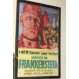 Framed and Glazed Original Film Poster Hammer House of Horrors ' Horror of Frankenstein '