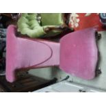 Victorian Pink Upholstered Prayer Chair