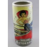 Ceramic Umbrella Stand with 1950's style Philips Autoradio design